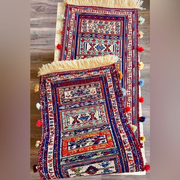 Persian Handmade klim (runner) ‏ (124*37 CM) (48.8*14.5 inch) (4.06 X 1.2 Feet) - Picture 7 of 13